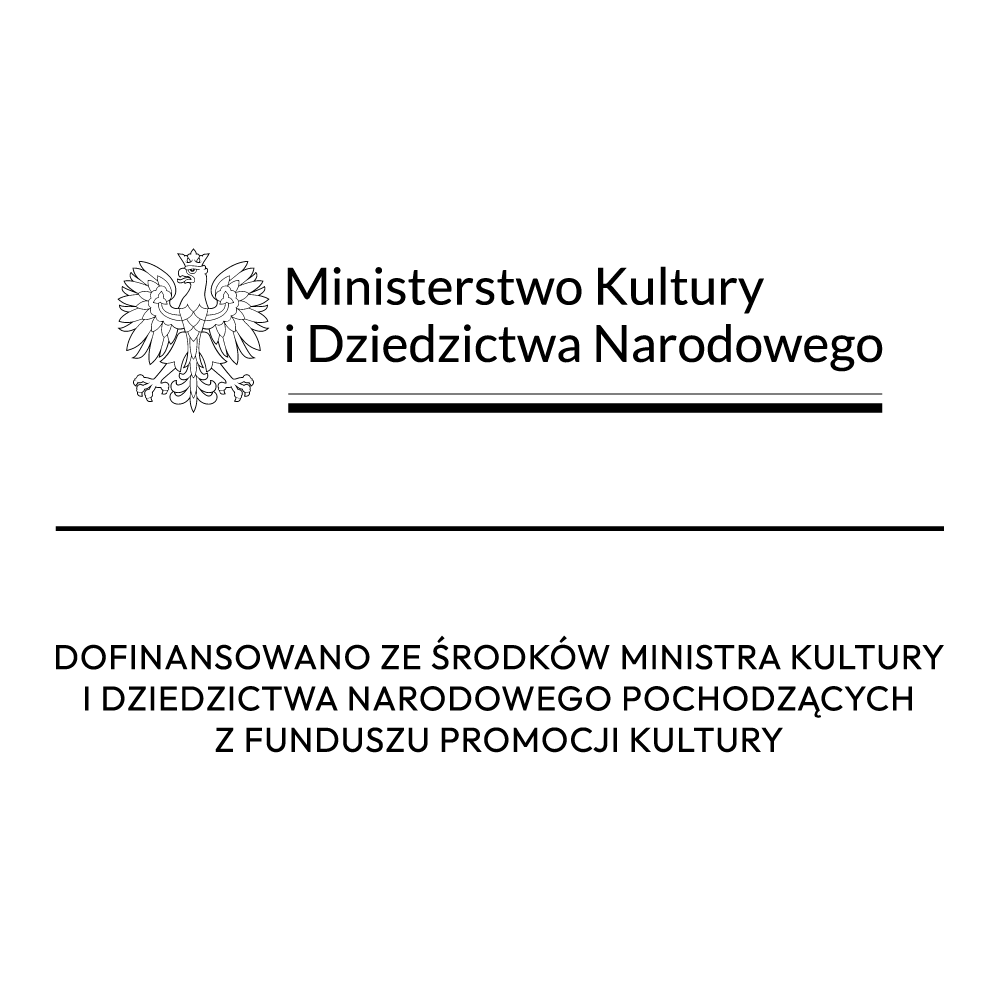 Logo Ministerstwa Kultury i Dziedzictwa Narodowego. 