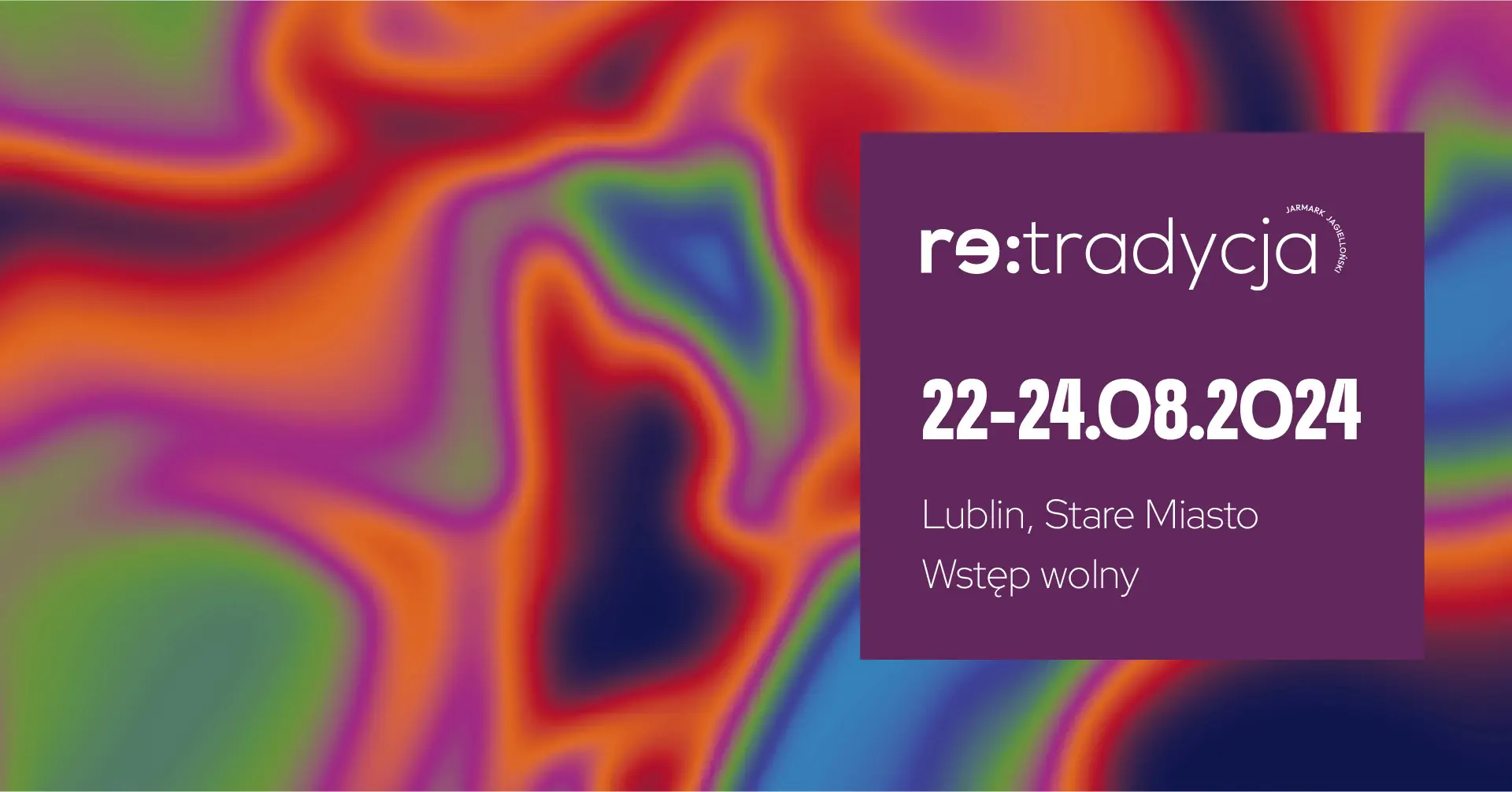 Grafika zapowiadająca festiwal Re:tradycja - Jarmark Jagielloński.