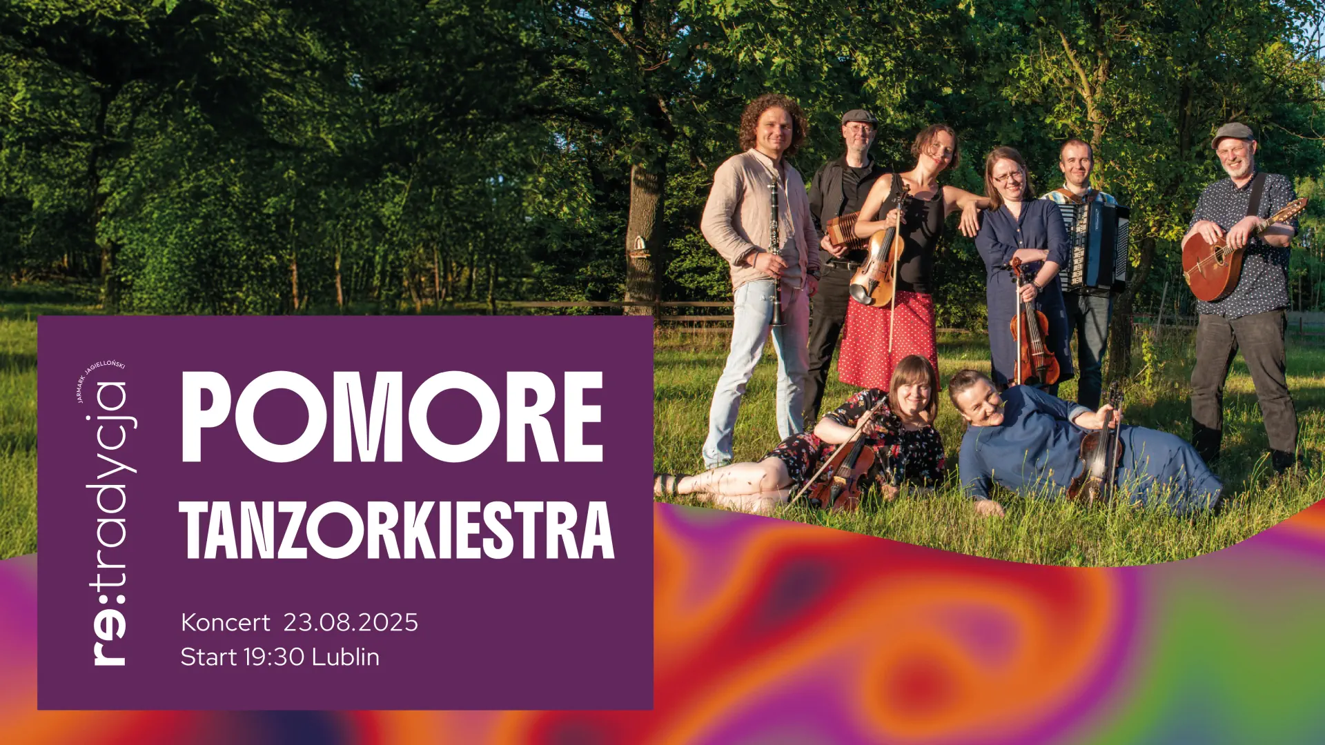 Grafika zapowiadająca koncert PomoreTansOrkiestra.